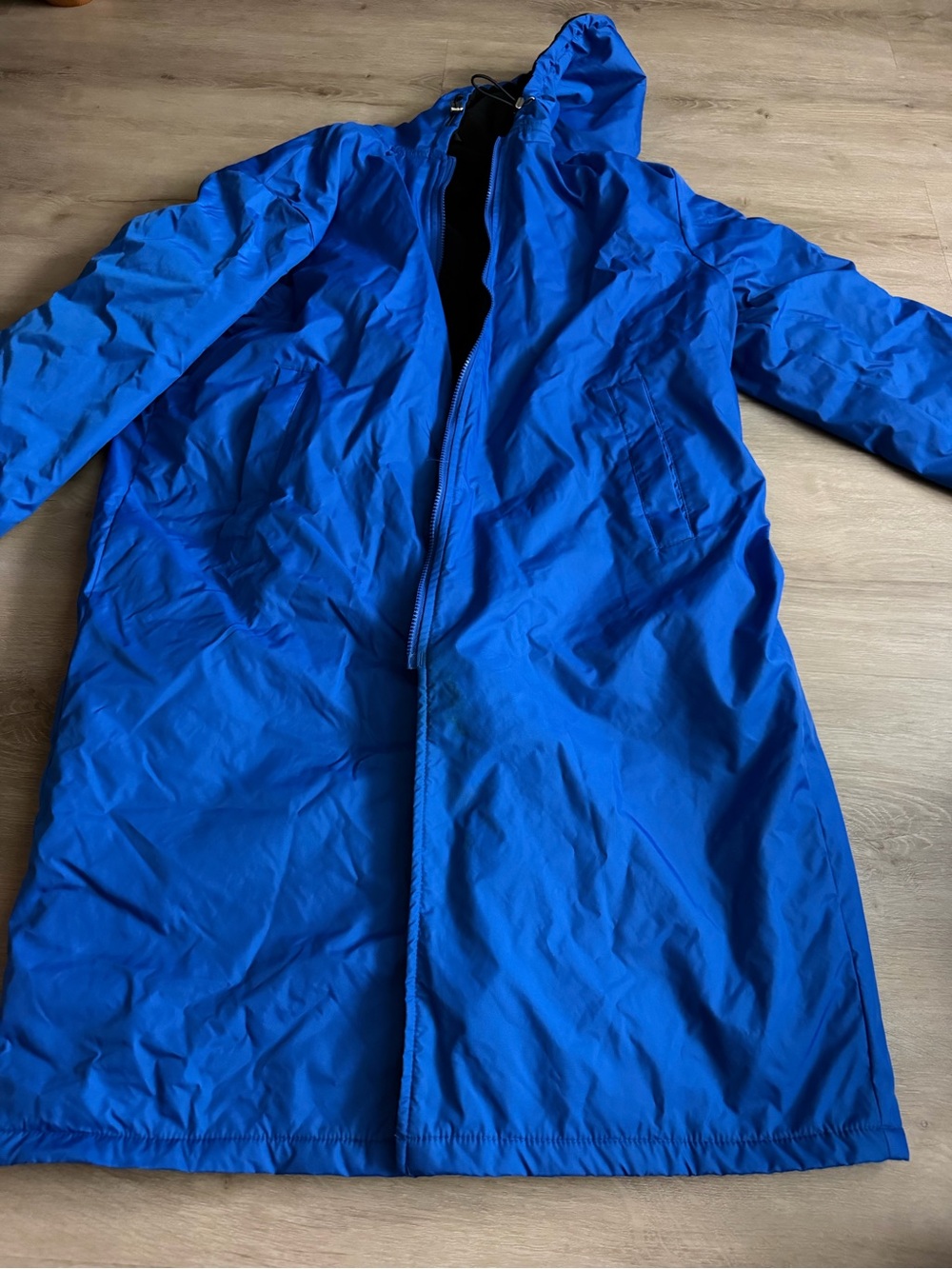 Adoretex Unisex Swim Parka with Hood SZ L Blue